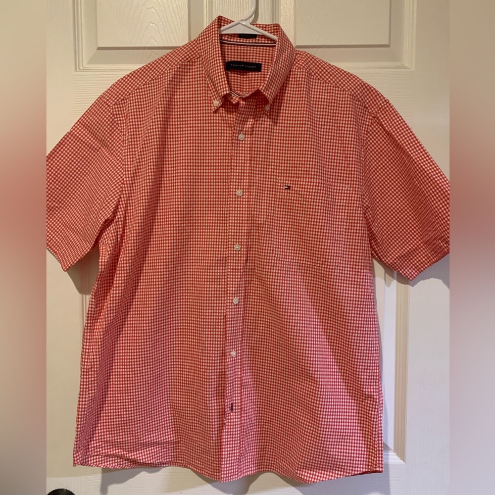 Tommy Hilfiger Red Gingham Button Down Shirt-like new